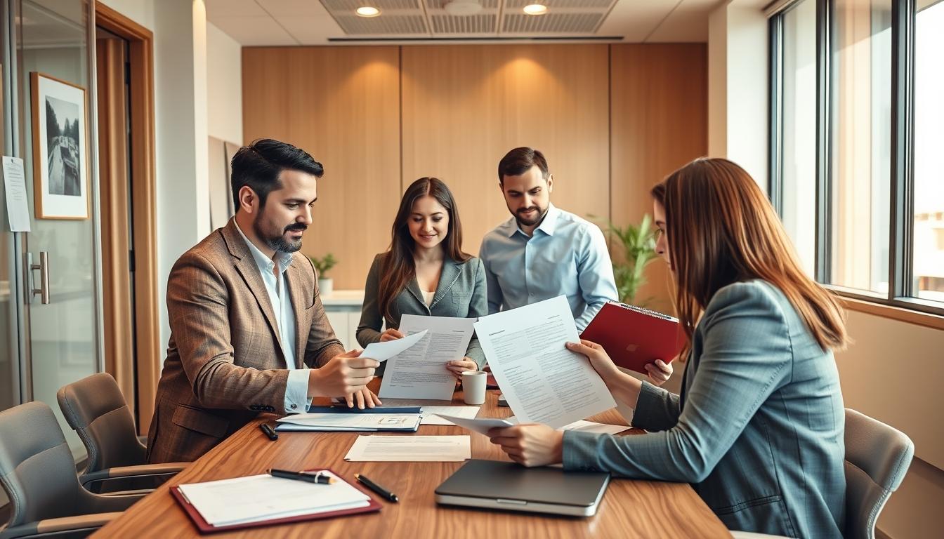 Business agreement signing